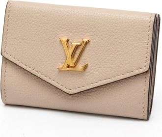 Louis Vuitton Grayish Leather Wallet (Tri-Fold) (Pre-Owned)