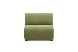Castlery Auburn Armless Sofa Customized, (Washed Chenille) Moss, Machine Washable, Modular for Sofas, Green, Castlery