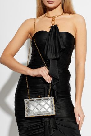 Kurt Geiger Clutch Crysta Quilt Box, Womens, Silver