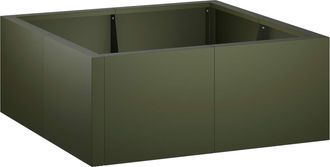 vidaXL Muro De Contenci&oacute;n 4 Uds. 100 X 100 X 30 Cm Acero Verde Oliva Vidaxl