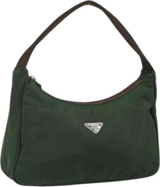 Prada Pre-owned Shoulder Bags, female, Green, Size: ONE SIZE Pre-owned Vintage Shoulder Bag