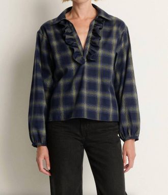 Nation Ltd Beckett Blouse In Starry Night Plaid