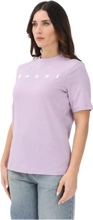 Marni Short Sleeve T-Shirt - Dames - T-shirts - Paars - XS - Tops