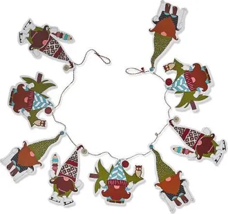 Tag Gnomies Garland Decorative Wall Banners Holiday Decor in Green at Nordstrom