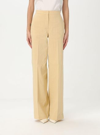 Pinko Pinko Womens Wide Leg Linen Pants - Beige - Size EU 44 (Womens)
