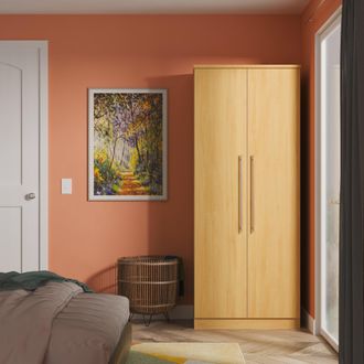 Welcome Furniture Sofia Ready Assembled 2 Door Wardrobe in Modern Oak - Welcome Furniture | TJ Hughes