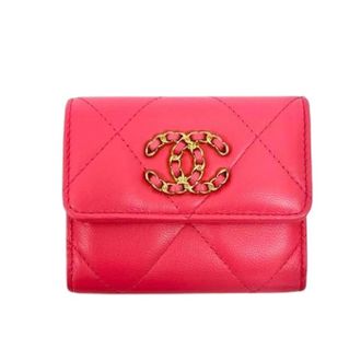 Chanel Pre-owned Vintage Portemonnee - Dames - Pre-owned - Roze - Maat: ONE Size Leer