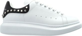 Alexander McQueen White Black Leather Sneakers