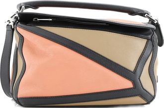 Loewe Puzzle Bag Leather Medium shoulder bag - Roze