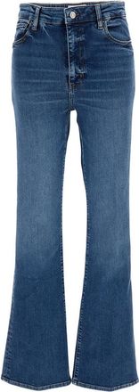 Frame Denim Dark Blue Flared High Rise Jeans