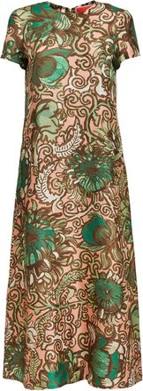 La DoubleJ Swing floral-print silk shirt dress - women - Silk - L - Neutrals