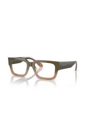 Giorgio Armani 53mm Rectangle optical glasses in Green at Nordstrom