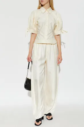 Alexander Wang Silk Trousers, Womens, Cream