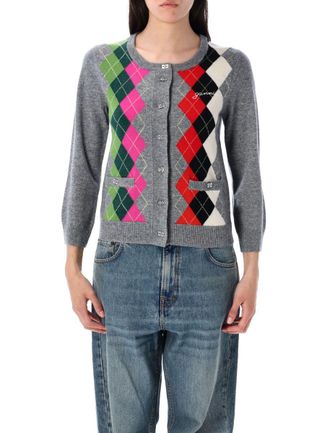 Ganni Check Cardigan