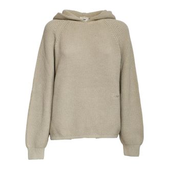 Autry Gebreide Hoodie - Dames - Truien - Beige - Maat: L Katoen