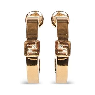 Fendi Earrings, female, Yellow, Size: ONE SIZE Forever Hoop Earrings