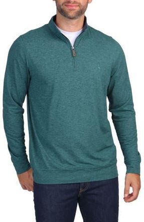 Tailorbyrd Brushed Mélange Quarter-Zip Pullover in Hunter at Nordstrom Rack, Size Small