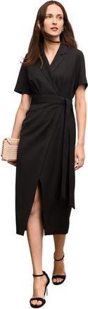 M.M.LaFleur Arlette Air Twill Dress in Black at Nordstrom, Size 14