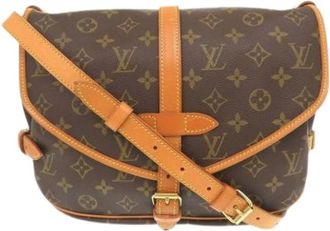 Louis Vuitton Pre-owned Cross Body Bags, female, Brown, Size: ONE SIZE Pre-owned Saumur 30