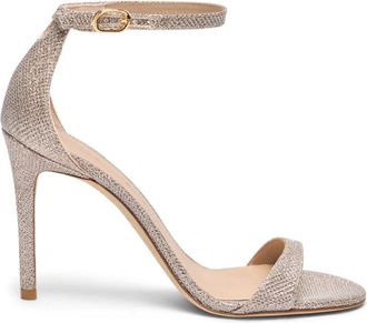Stuart Weitzman Nudist II 100 Sandal - Dames - Sandalen met hakken - Roze - 36 1/2 EU - Schoenen