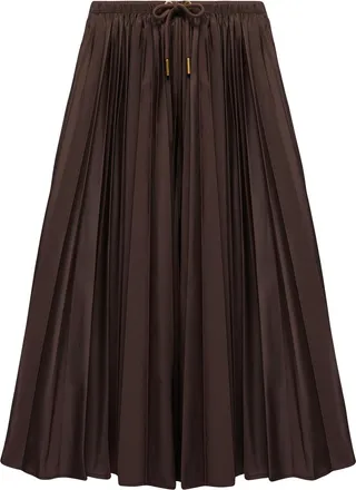 Moncler Moncler Pleated Midi Skirt, Women, Brown, Size: 38