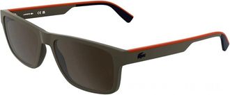 Lacoste L6076S Zonnebril - Heren - Zonnebrillen - Grijs - 58 MM - Accessoires