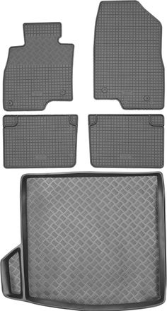 OEM Juego De Alfombrillas De Goma Para Coche Y Alfombrilla Para Maletero Para Mazda 3 Iii Sed&aacute;n (2013-2018)