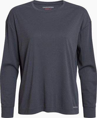 Craghoppers Womens Craghoppers Womens/Ladies Nosilife Long-Sleeved T-Shirt - Black/Grey - Size: 20