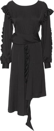 Remain Zwarte Satijnen Jurk Antoinette Stijl - Dames - Casual kleedjes - Zwart - XS - Satijn - Kleedjes