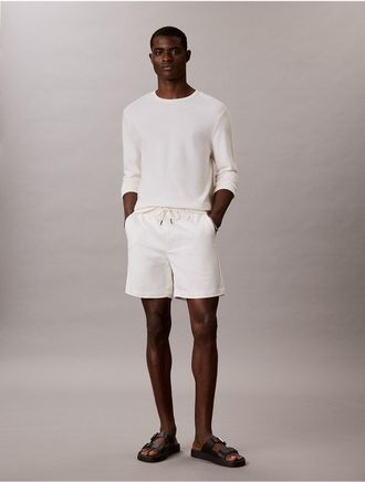 Calvin Klein Jeans Calvin Klein Mens Cotton Stretch Chino Pull-On Shorts - White - XL