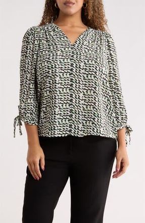 Renee C Tie Cuff Top in Olive at Nordstrom Rack, Size 2X