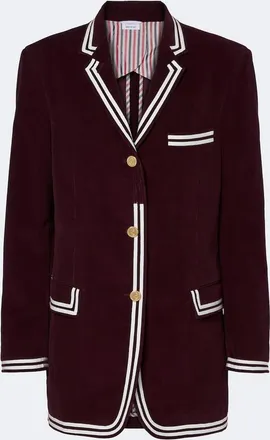 Thom Browne Blazer in velluto a coste di cotone