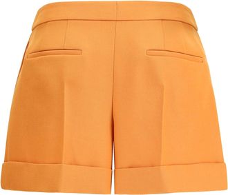 Fendi Womens Grain De Poudre Wool Shorts Rhum-26 Fleece Ovis Aries Bermuda