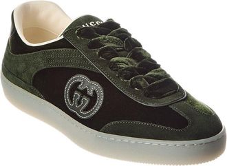Gucci G75 Velvet & Suede Sneaker