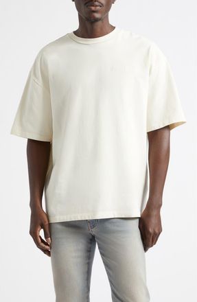 Amiri Oversize Gradient MA Bandana Patch Appliqu&eacute; Skate T-Shirt in Ivory at Nordstrom, Size Xxx-Large