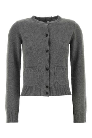 Maison Margiela Grey Wool Blend Cardigan