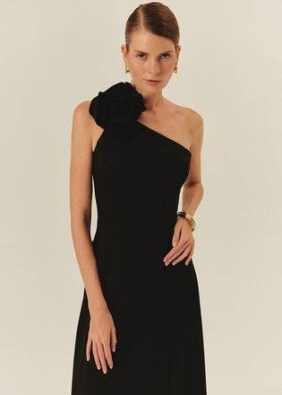 Exquise Emmy Midi Dress in Black at Nordstrom, Size Medium