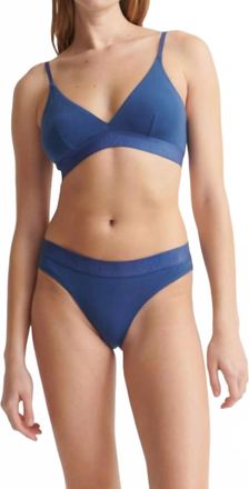Skin Hadlee Logo Bra In Evening Blue