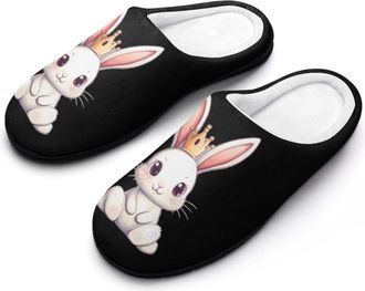 Generic Bunny Womens Slippers Warm House Slippers Indoor House Shoes with Anti-Skid Rubber Sole
