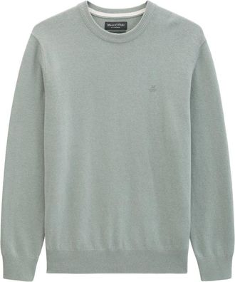 Marc O'Polo Gebreide Pullovers Lange Mouw - Dames - Ronde hals truien - Groen - XL - Katoen - Truien & Vesten