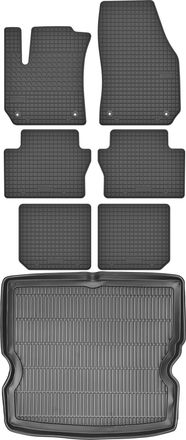 OEM Juego De Alfombrillas De Goma Para Coche Y Alfombrilla Para Maletero Para Opel Zafira Ii B Minivan (2005-2012)