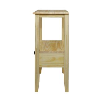 Casual Home 2-Tier Tall Side Table with Drawer - Natural