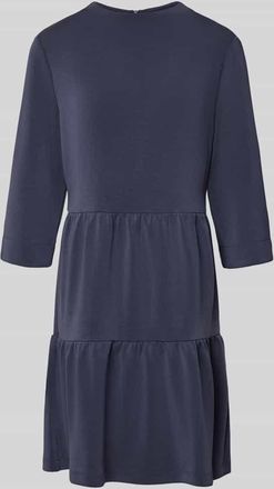 s.Oliver Black Label Knielanges Freizeitkleid mit hochgeschlossenem Ausschnitt in Rauchblau, Gr&ouml;&szlig;e 34