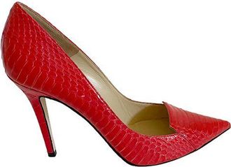 Jimmy Choo London Red snakeskin Avril heeled pumps Size 36.5