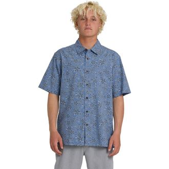 Quiksilver Flower Field WM SS Short Sleeve Shirt in Blue Shadow at Nordstrom, Size Xx-Large