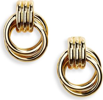 BaubleBar Interlocking Hoop Earrings in Gold at Nordstrom