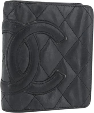 Chanel Tweedehands leren portemonnees - Dames - Vintage Accessoires - Zwart - ONE Size - Vintage