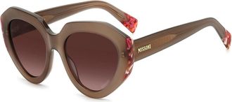 Missoni Vierkante Zonnebril - Dames - Zonnebrillen - Bruin - 53 MM - Accessoires