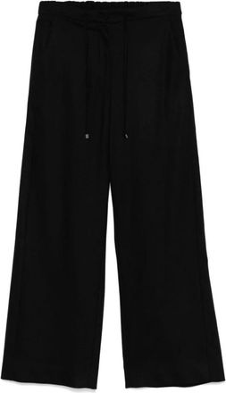 Max Mara Zwarte wollen broek voor vrouwen - Dames - Straight fit broeken - Zwart - S - Wol - Broeken
