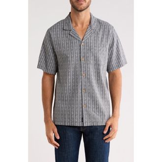 Lucky Brand Paisley Club Camp Shirt in Grey Stripe at Nordstrom Rack, Size Xx-Large